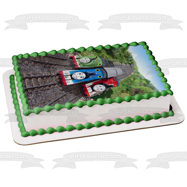 Thomas and Friends James Percy and Thomas the Tank Edible Cake Topper Image ABPID01523