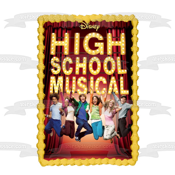 Imagen comestible para tarta de High School Musical Troy Bolton Sharpay Evans y Chad Danforth ABPID03586 