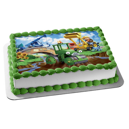 Bob the Builder Scoop Muck Lofty and Roley Edible Cake Topper Image ABPID01548