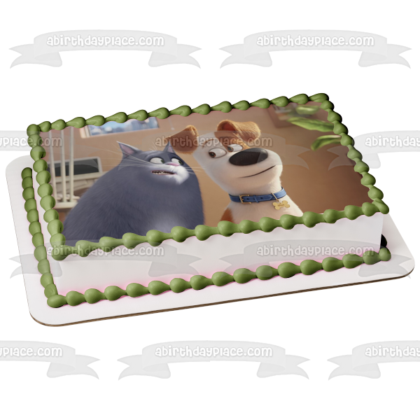 The Secret Life of Pets Max Chloe Edible Cake Topper Image ABPID53199