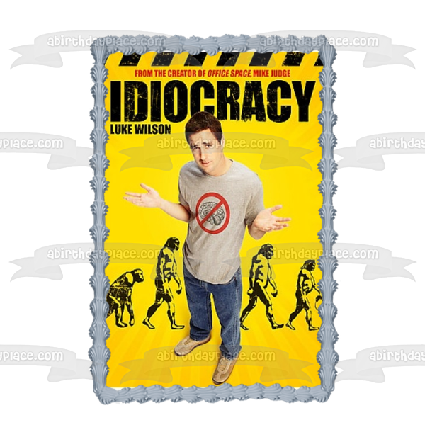 Idiocracy Movie Poster Joe Bauers Edible Cake Topper Image ABPID53202