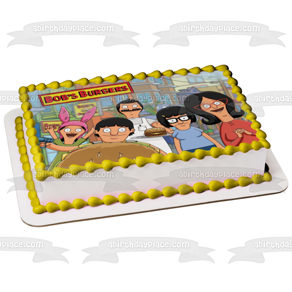 Bobs Burgers Tina Louise Gene y Belcher Imagen comestible para decoración de tarta ABPID01579 