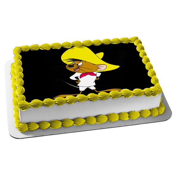 Speedy Gonzales Animated Cartoon Classic Looney Tunes Edible Cake Topper Image ABPID53235