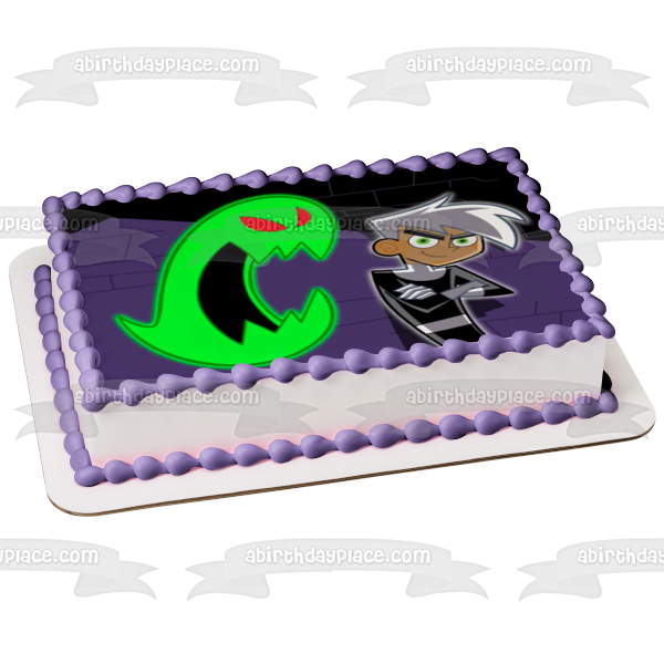 Danny Phantom Ghost Ectoplasm Nickelodeon Animated TV Show Edible Cake Topper Image ABPID53247