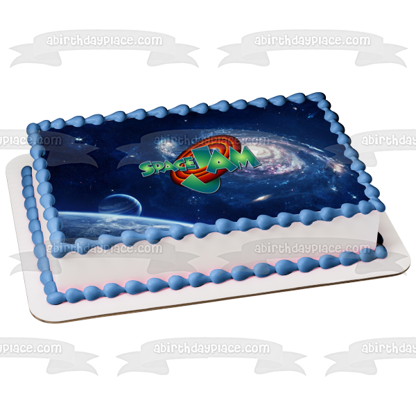 Imagen comestible para tarta con diseño de estrella y planeta galaxia de Space Jam ABPID01611 