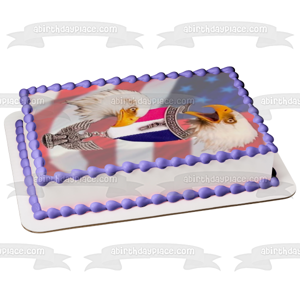 Imagen comestible para tarta con diseño de banderas americanas de la Corte de Honor de Eagle Scout ABPID01679 