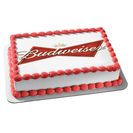 Budweiser Logo Pale Lager Anheuser-Busch Imagen comestible para decoración de tarta ABPID01805 