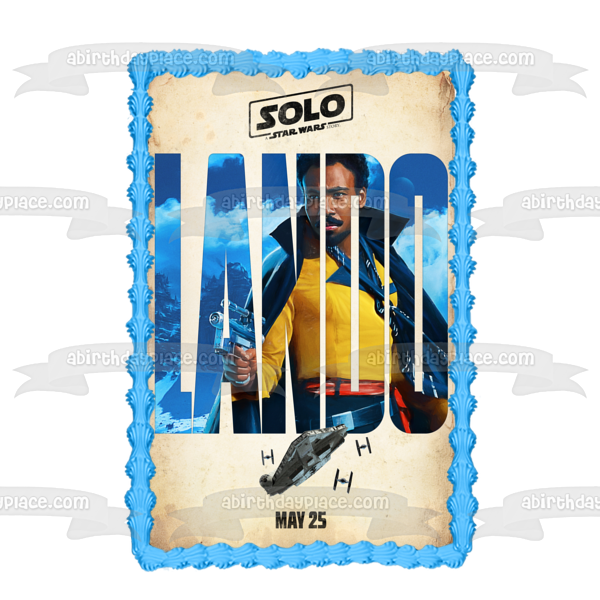 A Star Wars Story Solo Lando Edible Cake Topper Image ABPID01816