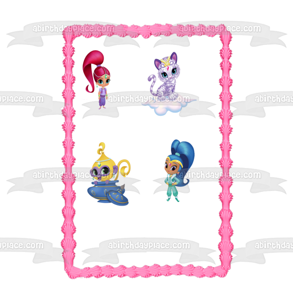 Shimmer and Shine Tala and Nahal Edible Cake Topper Image ABPID01834