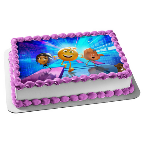 Emoji High Five Pou Smiley Face Edible Cake Topper Image ABPID22030