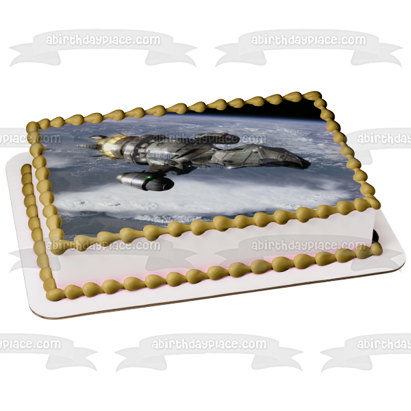 Serenity Firefly Class Nave espacial orbitando un planeta Imagen comestible para decoración de tarta ABPID01875 