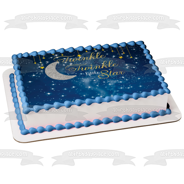 Twinkle Twinkle Little Star Starry Night Sky - Adorno comestible para tarta, imagen ABPID02022 