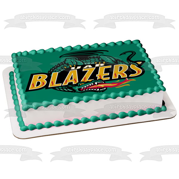 Uab Blazers Logo Dragon Breathing Fire Edible Cake Topper Image ABPID03175