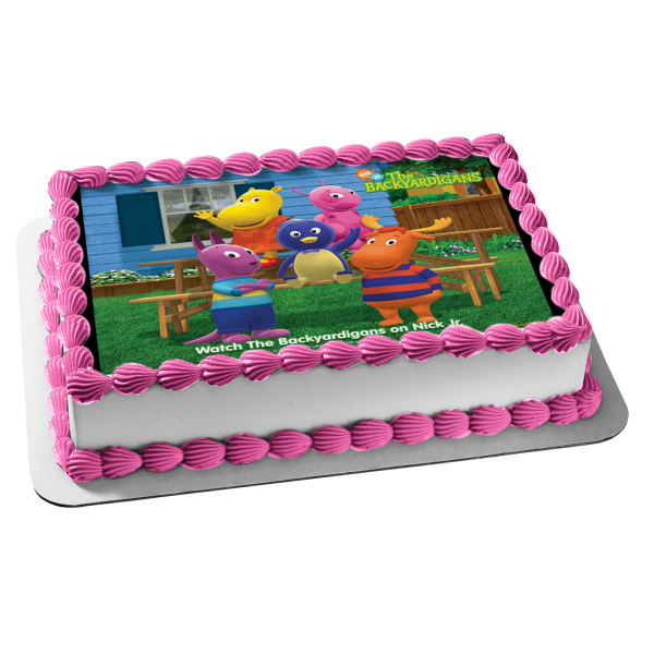 The Backyardigans Picnic Table Uinqua Pablo Tyrone Tasha Ausitn Edible Cake Topper Image ABPID03199