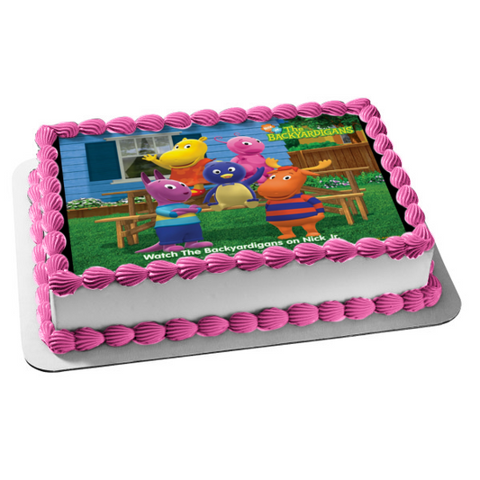 The Backyardigans Picnic Table Uinqua Pablo Tyrone Tasha Ausitn Edible Cake Topper Image ABPID03199