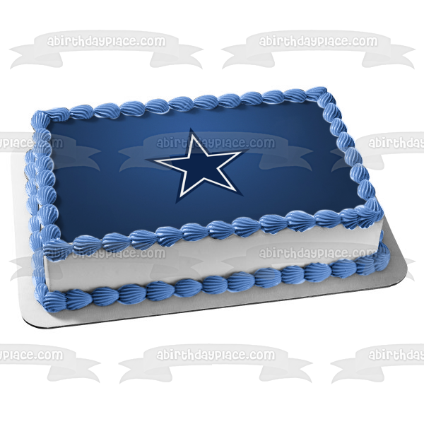 Imagen comestible para tarta con logotipo de los Dallas Cowboys, fútbol americano, NFL, ABPID03247 