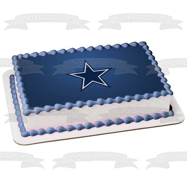 Imagen comestible para tarta con logotipo de los Dallas Cowboys, fútbol americano, NFL, ABPID03247 