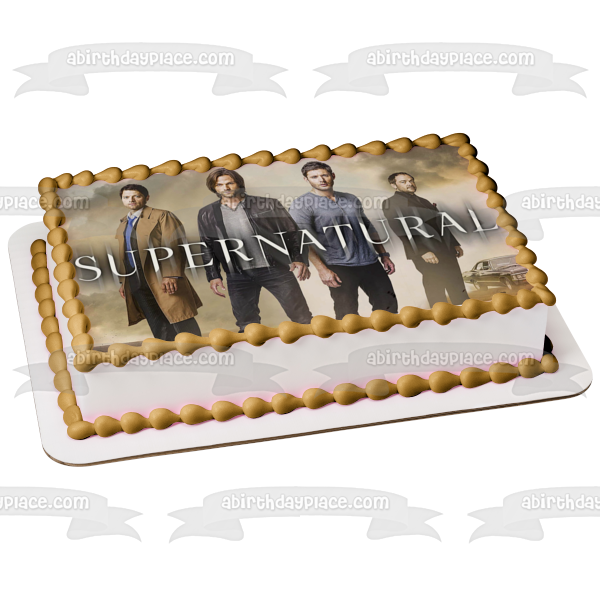 Imagen comestible para tarta sobrenatural Sam Dean Castiel Crowley TV Show ABPID53269 