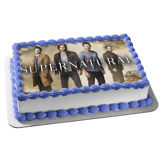 Supernatural Sam Dean Castiel Crowley TV Show Edible Cake Topper Image ABPID53269