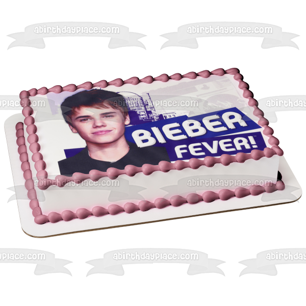 Bieber Fever Justin Bieber Stereo Adolescence Edible Cake Topper Image ABPID03257