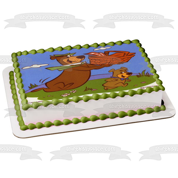 Cesta de picnic del oso Yogi y adorno comestible para tarta del oso Boo-Boo Imagen ABPID03275 