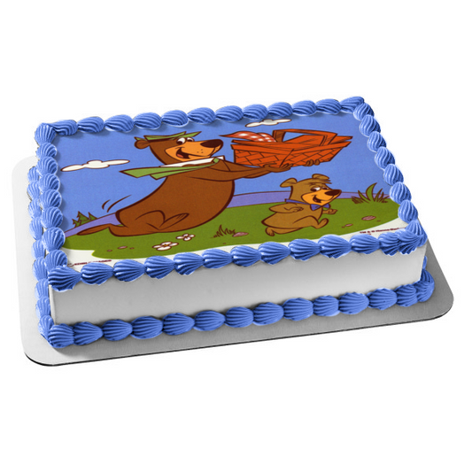 Yogi Bear Picnic Basket and Boo-Boo Bear Edible Cake Topper Image ABPID03275