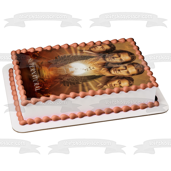 Póster sobrenatural de Sam Dean Castiel Jack TV Show, decoración comestible para tarta, imagen ABPID53271 