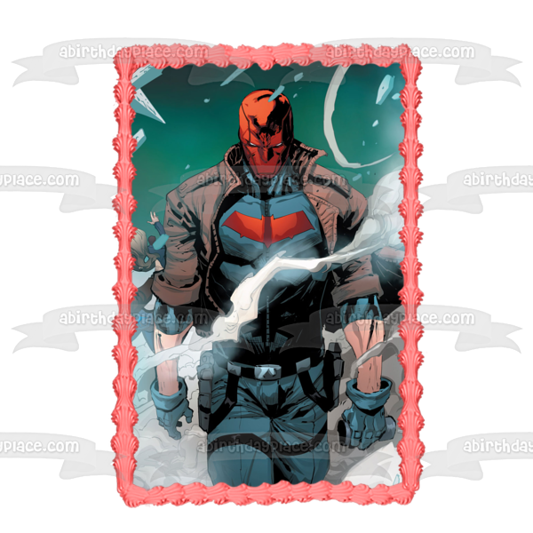 Red Hood Jason Todd Batman Robin DC Comic Edible Cake Topper Image ABPID53281