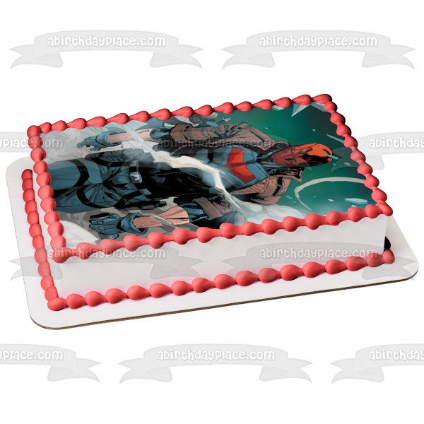 Red Hood Jason Todd Batman Robin DC Comic Edible Cake Topper Image ABPID53281