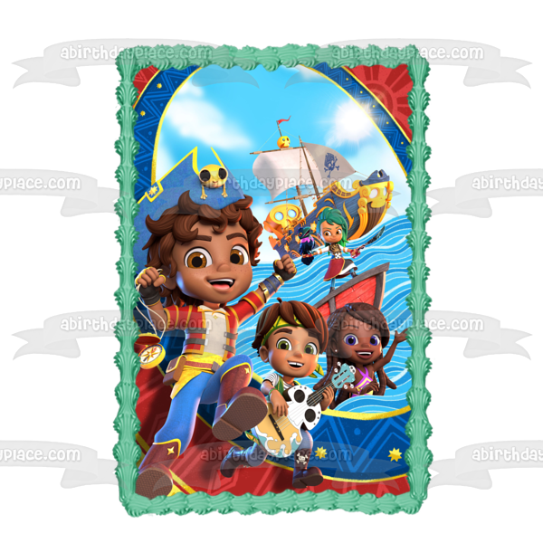 Santiago of the Seas Nick Jr Latino Caribe Santiago Montes Thomas Lorelai Bonnie Bones Edible Cake Topper Imagen ABPID53338 