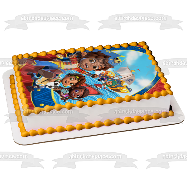 Santiago of the Seas Nick Jr Latino Caribbean Santiago Montes Thomas Lorelai Bonnie Bones Edible Cake Topper Image ABPID53338