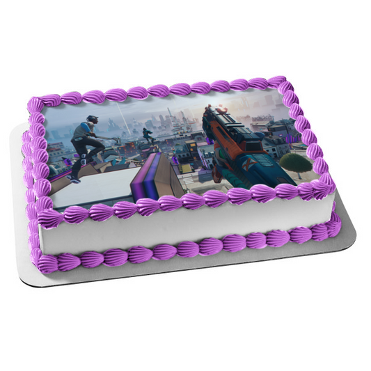 Ubisoft Hyper Scape Multijugador Battle Royale Shooter Videojuego Edible Cake Topper Imagen ABPID53345 