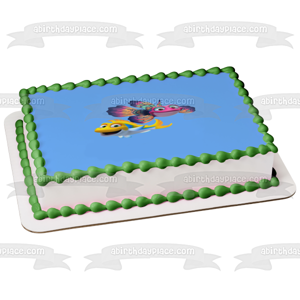 Splash and Bubbles One Big Ocean Edible Cake Topper Image ABPID03298