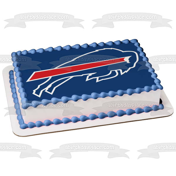 Buffalo Bills Logo NFL Football Edible Cake Topper Image ABPID03336