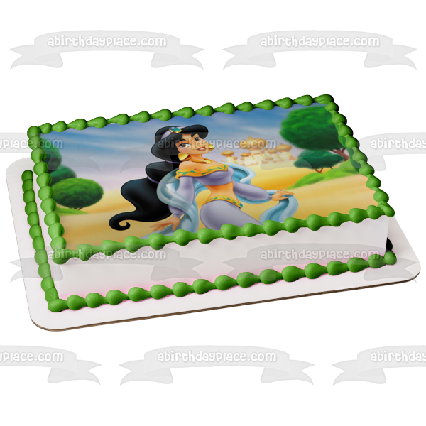 Imagen comestible para tarta de Aladdin Jasmine Agrabah y árboles ABPID03366 