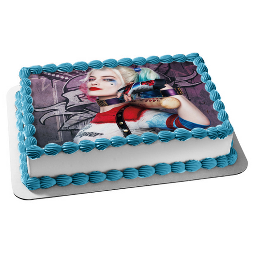 Harley Quinn DC Comics Dr. Harleen Frances Quinzel, MD Edible Cake Topper Image ABPID03462