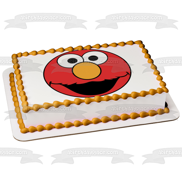 Sesame Street Elmo Muppet Elmo's World Edible Cake Topper Image ABPID03469