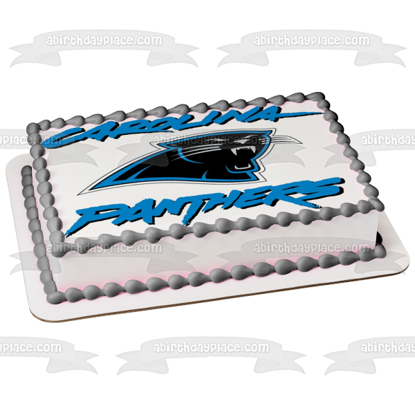 Imagen comestible para tarta con logotipo oscuro de Carolina Panthers Sports NFL ABPID03473 