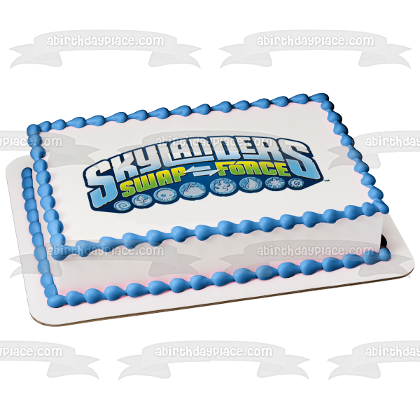 Skylanders Swap Force Logo Spyro's Adventure Edible Cake Topper Image ABPID03558