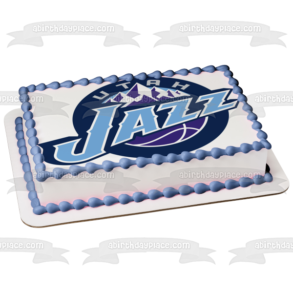 Utah Jazz Logo NBA Sports 2004-2010 Edible Cake Topper Image ABPID03563