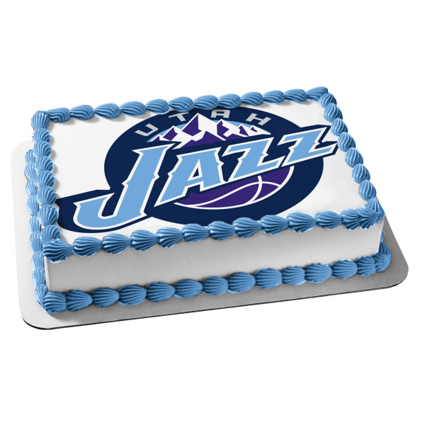 Utah Jazz Logo NBA Sports 2004-2010 Edible Cake Topper Image ABPID03563