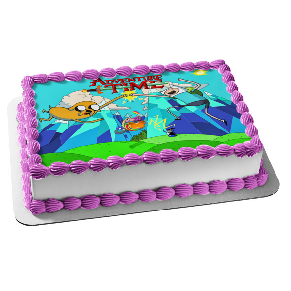 Imagen comestible para decoración de tarta de Hora de Aventuras, Finn, Jake, el perro, ABPID08840 