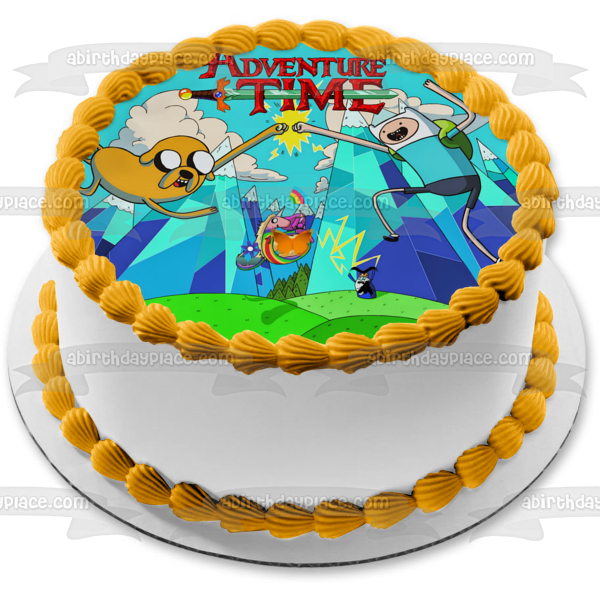 Imagen comestible para decoración de tarta de Hora de Aventuras, Finn, Jake, el perro, ABPID08840 