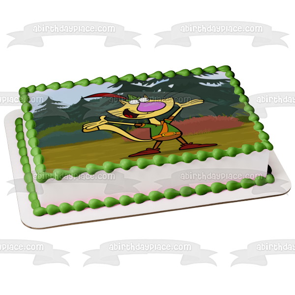 Nature Cat and Squeeks Muscles Edible Cake Topper Image ABPID09766