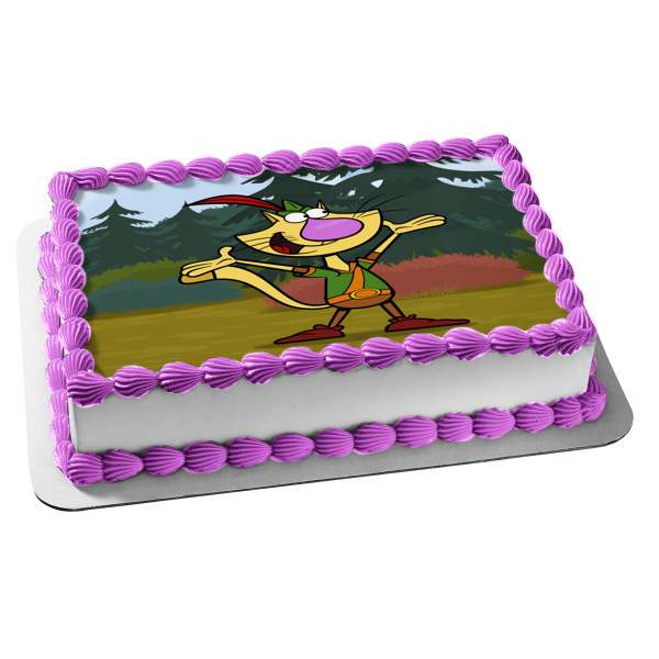 Nature Cat and Squeeks Muscles Edible Cake Topper Image ABPID09766