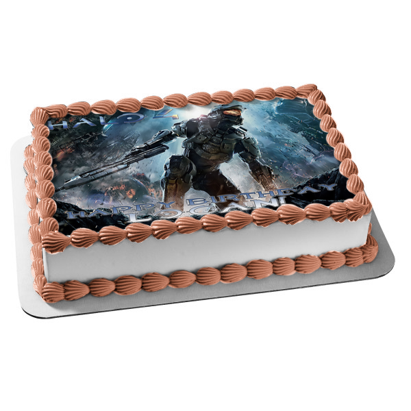 Imagen comestible para decoración de tarta de Halo 4 Master Chief ABPID01178 