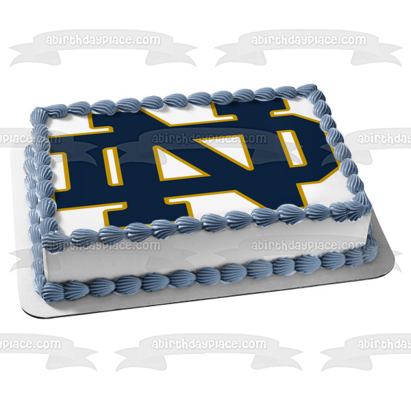 Notre Dame Fighting Irish Logo Deportes Fútbol Decoración comestible para tarta Imagen ABPID03373 