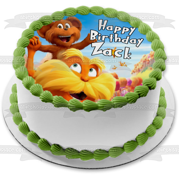 Dr. Seuss el Lorax y un oso adorno comestible para tarta imagen ABPID01130 