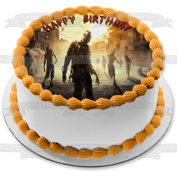 Dying Light Infected Harran and Zombies - Adorno comestible para tarta, imagen ABPID03476 