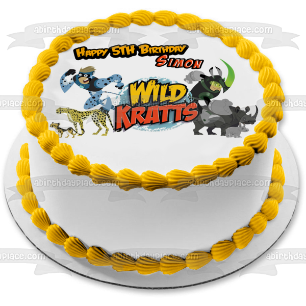 Wild Kratts Chris Kratt Martin Kratt Cheetas Rinocerontes Imagen comestible para tarta ABPID07879 